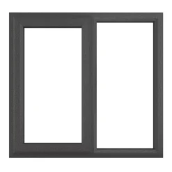 Crystal Left-Hand Opening Double-Glazed Casement Anthracite Grey UPVC Window 1190 X 965mm