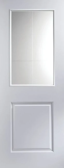 Jeld-Wen Cambridge 1-Clear Light Primed White Wooden 2-Panel Internal Door 1981 X 762mm