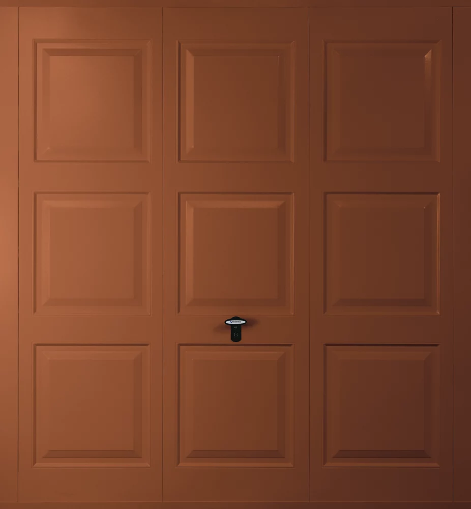 Gliderol Georgian 8' X 6' 6" Non-Insulated Framed Steel Up & Over Garage Door Clay Brown 3 Gliderol Georgian 8' X 6' 6" Non-Insulated Framed Steel Up & Over Garage Door Clay Brown