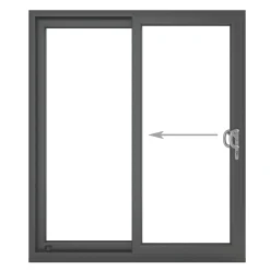 Crystal RH Anthracite Grey UPVC Sliding Patio Door Set 2090 X 1790mm -ClearAmber shop 410JP A1