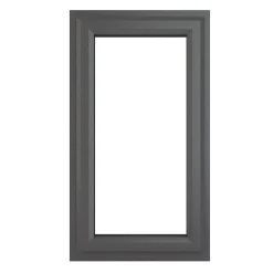Crystal Right-Hand Opening Double-Glazed Casement Anthracite Grey UPVC Window 610 X 1040mm
