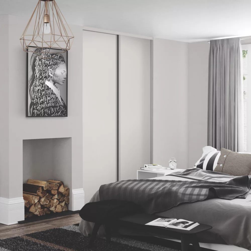 Spacepro Classic 2-Door Sliding Wardrobe Door Kit Cashmere Frame Cashmere Panel 1793 X 2260mm 4 Spacepro Classic 2-Door Sliding Wardrobe Door Kit Cashmere Frame Cashmere Panel 1793 X 2260mm - Image 2