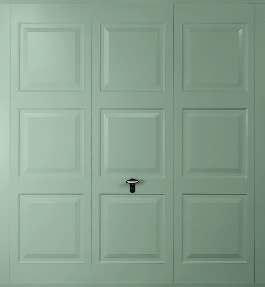 Gliderol Georgian 7' 6" X 6' 6" Non-Insulated Frameless Steel Up & Over Garage Door Chartwell Green 3 Gliderol Georgian 7' 6" X 6' 6" Non-Insulated Frameless Steel Up & Over Garage Door Chartwell Green