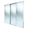 Spacepro Minimalist 3-Door Sliding Wardrobe Door Kit Silver Frame Mirror Panel 2262 X 2260mm 2 Spacepro Minimalist 3-Door Sliding Wardrobe Door Kit Silver Frame Mirror Panel 2262 X 2260mm -ClearAmber shop 428GP P