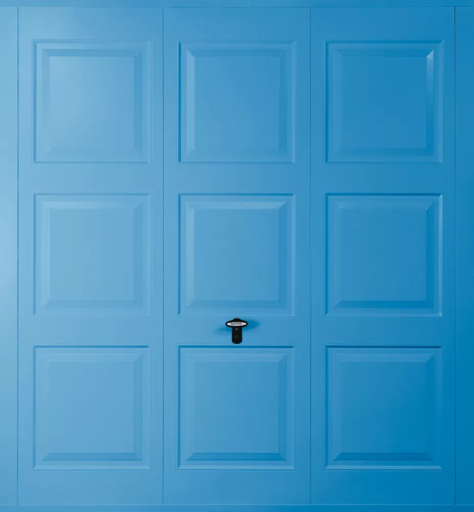 Gliderol Georgian 7' 6" X 6' 6" Non-Insulated Framed Steel Up & Over Garage Door Light Blue 3 Gliderol Georgian 7' 6" X 6' 6" Non-Insulated Framed Steel Up & Over Garage Door Light Blue