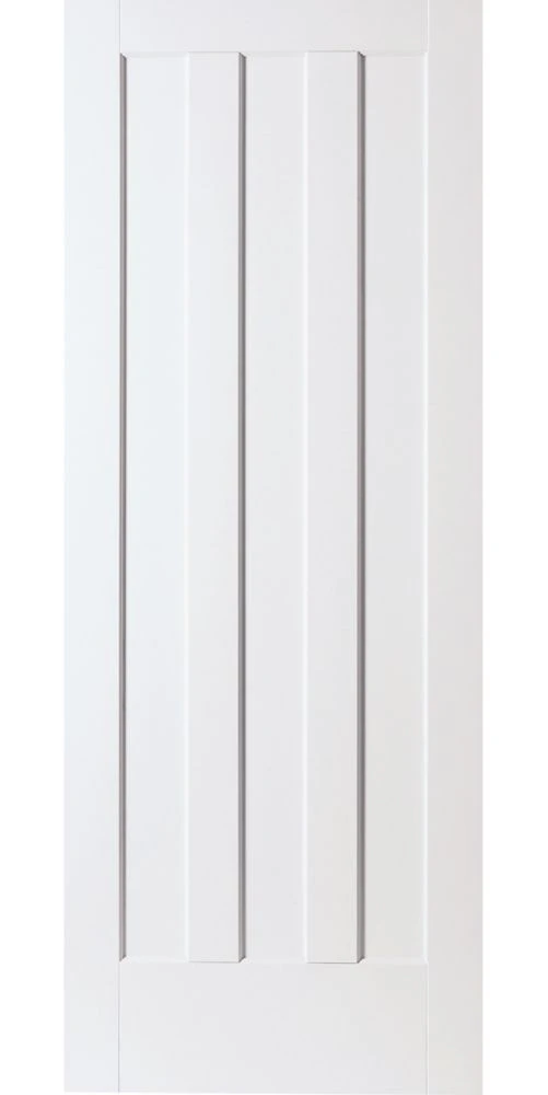 Jeld-Wen Aston Primed White Wooden 3-Panel Internal Door 1981 X 762mm 4 Jeld-Wen Aston Primed White Wooden 3-Panel Internal Door 1981 X 762mm - Image 2