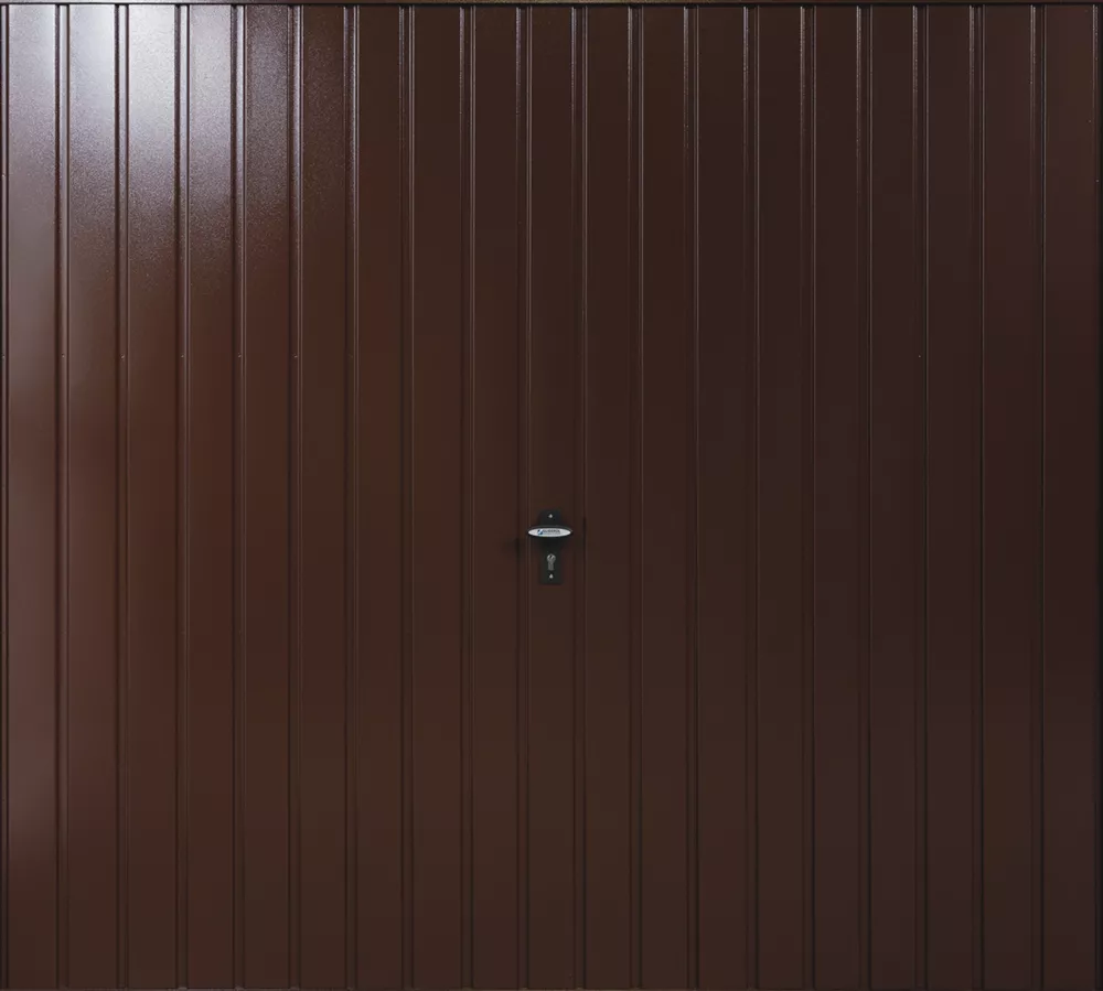 Gliderol Vertical 7' 6" X 6' 6" Non-Insulated Frameless Steel Up & Over Garage Door Brown 3 Gliderol Vertical 7' 6" X 6' 6" Non-Insulated Frameless Steel Up & Over Garage Door Brown