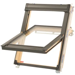 Keylite Manual Centre-Pivot Lacquered Timber Roof Window Clear 550 X 780mm