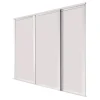 Spacepro Shaker 3-Door Sliding Wardrobe Door Kit Cashmere Frame Cashmere Panel 2592 X 2260mm -ClearAmber shop 466GP P