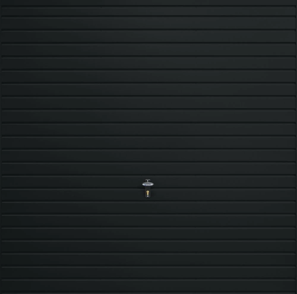 Gliderol Horizontal 7' X 7' Non-Insulated Framed Steel Up & Over Garage Door Jet Black 3 Gliderol Horizontal 7' X 7' Non-Insulated Framed Steel Up & Over Garage Door Jet Black