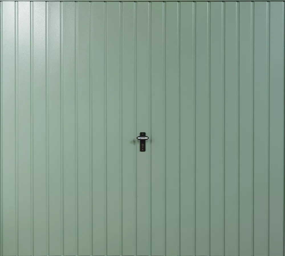 Gliderol Vertical 8' X 6' 6" Non-Insulated Frameless Steel Up & Over Garage Door Chartwell Green 3 Gliderol Vertical 8' X 6' 6" Non-Insulated Frameless Steel Up & Over Garage Door Chartwell Green