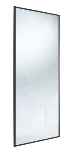 Spacepro Classic 3-Door Framed Sliding Wardrobe Doors Black Frame Mirror Panel 2216 X 2260mm -ClearAmber shop 4851F A1