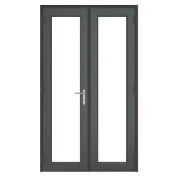 Crystal Anthracite Grey UPVC French Door Set 2090 X 1290mm