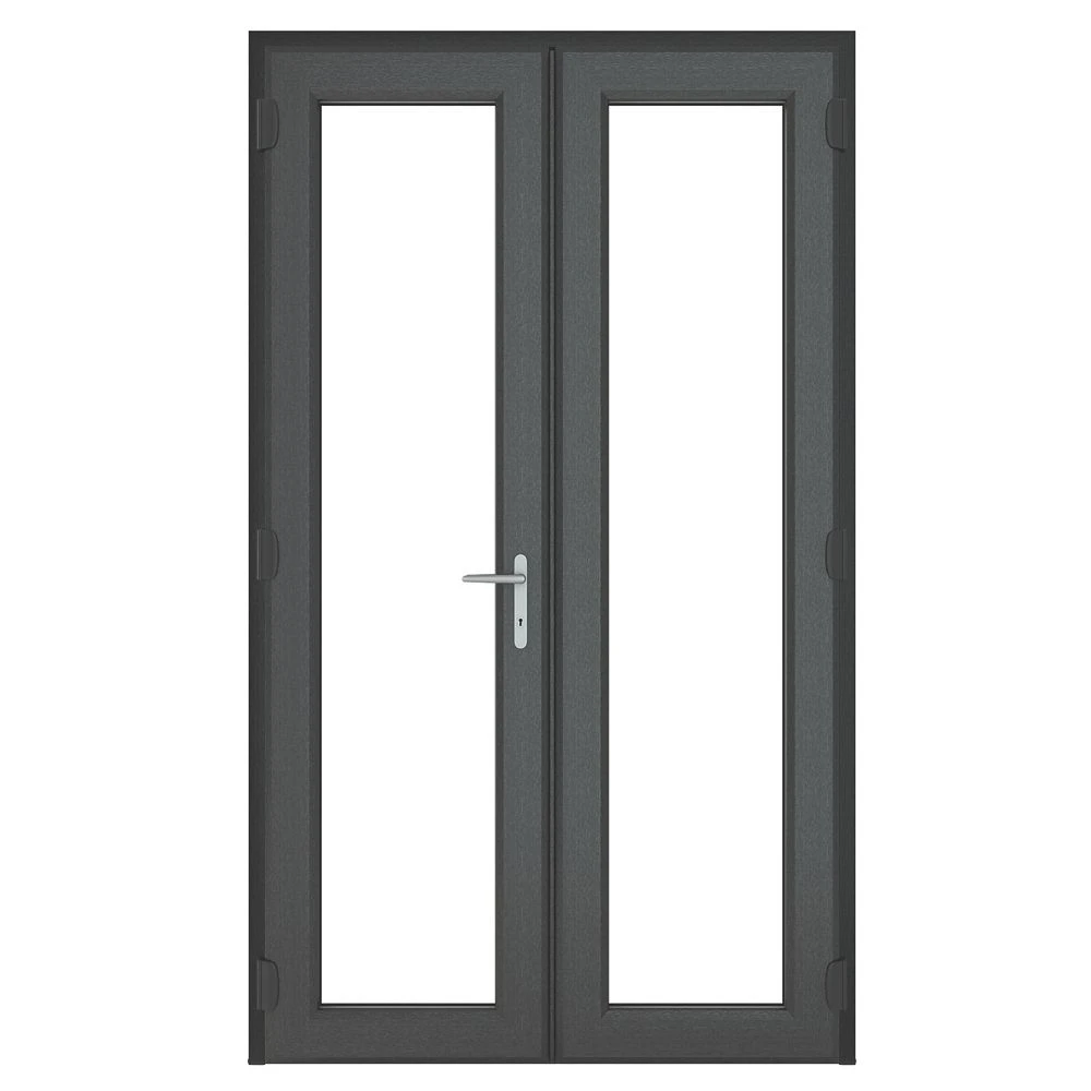 Crystal Anthracite Grey UPVC French Door Set 2090 X 1290mm 3 Crystal Anthracite Grey UPVC French Door Set 2090 X 1290mm