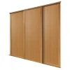 Spacepro Shaker 3-Door Panel Sliding Wardrobe Doors Oak Frame Oak Panel 2592 X 2260mm