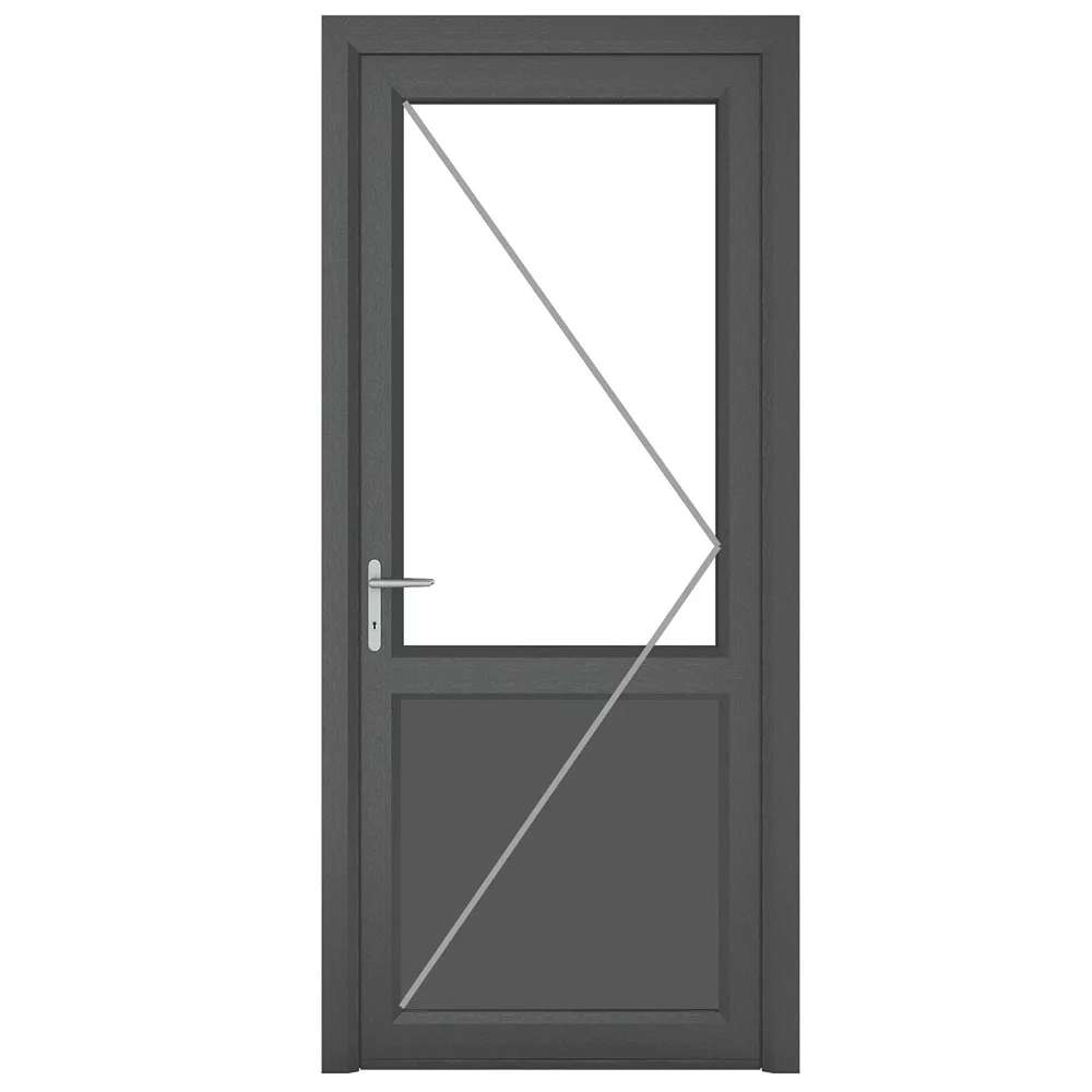 Crystal 2-Panel 1-Clear Light RH Anthracite Grey UPVC Back Door 2090 X 920mm 4 Crystal 2-Panel 1-Clear Light RH Anthracite Grey UPVC Back Door 2090 X 920mm - Image 2