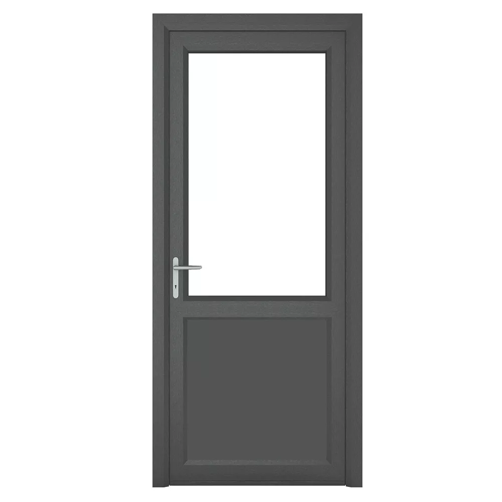 Crystal 2-Panel 1-Clear Light RH Anthracite Grey UPVC Back Door 2090 X 920mm 3 Crystal 2-Panel 1-Clear Light RH Anthracite Grey UPVC Back Door 2090 X 920mm
