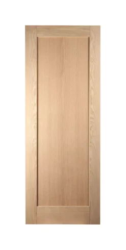Jeld-Wen Unfinished Oak Veneer Wooden 1-Panel Shaker Internal Door 2040 X 826mm