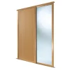 Spacepro Shaker 2-Door Sliding Wardrobe Door Kit Oak Frame Oak / Mirror Panel 1753 X 2260mm -ClearAmber shop 530GK P