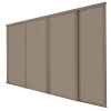 Spacepro Shaker 4-Door Sliding Wardrobe Door Kit Stone Grey Frame Stone Grey Panel 2898 X 2260mm -ClearAmber shop 538GP P