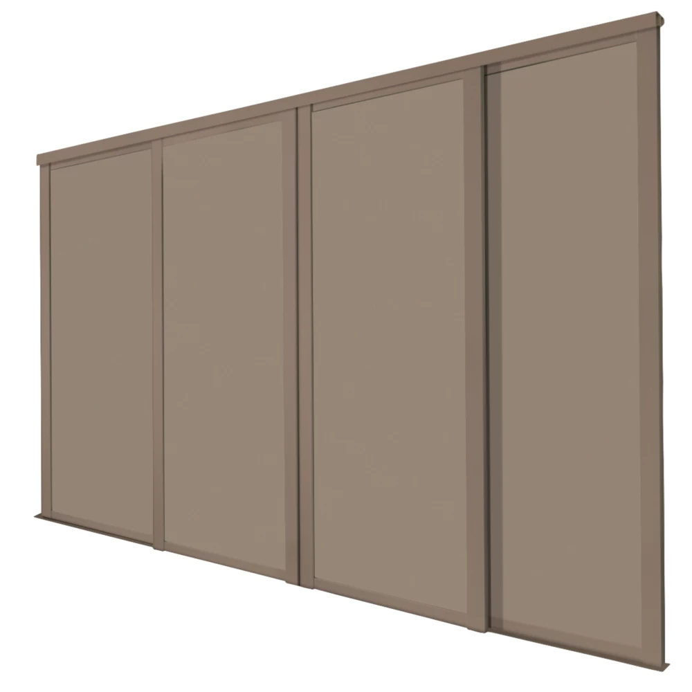 Spacepro Shaker 4-Door Sliding Wardrobe Door Kit Stone Grey Frame Stone Grey Panel 2898 X 2260mm 3 Spacepro Shaker 4-Door Sliding Wardrobe Door Kit Stone Grey Frame Stone Grey Panel 2898 X 2260mm