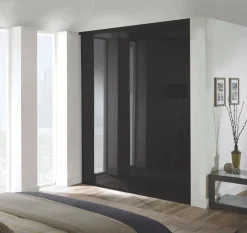 Spacepro Classic 2-Door Framed Glass Sliding Wardrobe Doors Black Frame Black Panel 1793 X 2260mm 9 Spacepro Classic 2-Door Framed Glass Sliding Wardrobe Doors Black Frame Black Panel 1793 X 2260mm -ClearAmber shop 5399F A3