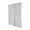 Spacepro Minimalist 2-Door Sliding Wardrobe Door Kit Silver Frame Grey Glass Panel 1208 X 2260mm 2 Spacepro Minimalist 2-Door Sliding Wardrobe Door Kit Silver Frame Grey Glass Panel 1208 X 2260mm -ClearAmber shop 544GP P