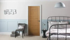 Jeld-Wen Unfinished Oak Veneer Wooden Cottage Internal Door 2040 X 726mm -ClearAmber shop 544JK A2