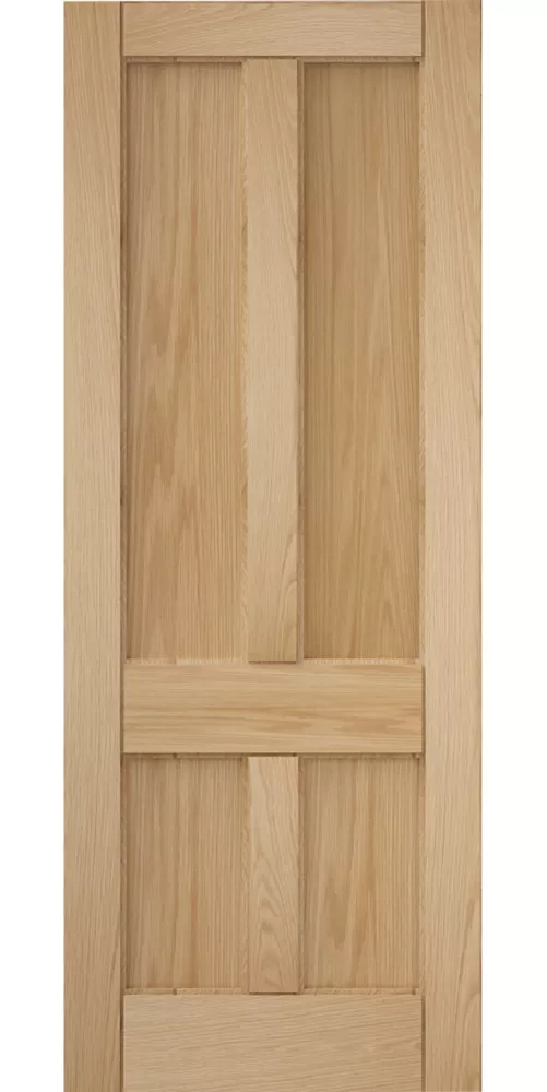 Jeld-Wen Deco Unfinished Oak Veneer Wooden 4-Panel Internal Door 1981 X 610mm 4 Jeld-Wen Deco Unfinished Oak Veneer Wooden 4-Panel Internal Door 1981 X 610mm - Image 2