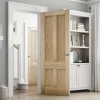 Jeld-Wen Deco Unfinished Oak Veneer Wooden 4-Panel Internal Door 1981 X 610mm -ClearAmber shop 550JK P