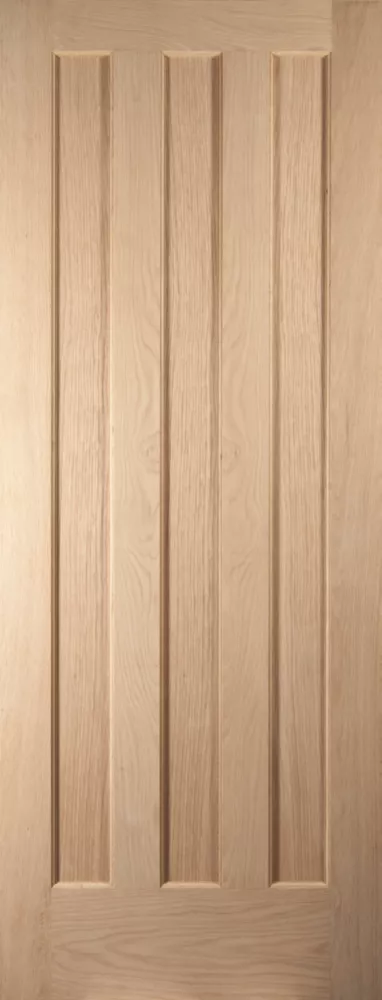 Jeld-Wen Aston Unfinished Oak Veneer Wooden 3-Panel Internal Fire Door 2040 X 726mm 4 Jeld-Wen Aston Unfinished Oak Veneer Wooden 3-Panel Internal Fire Door 2040 X 726mm - Image 2