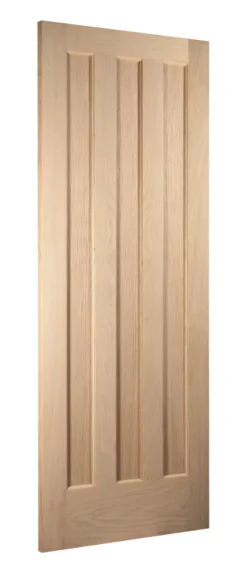 Jeld-Wen Aston Unfinished Oak Veneer Wooden 3-Panel Internal Fire Door 2040 X 726mm