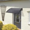 Greenhurst Easy Fit Door Canopy Black 1 X 0.6 X 0.23m -ClearAmber shop 5603V P
