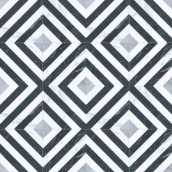 ClearAmber shop 24 Marquis Diamante White / Grey / Black Porcelain Tile 331.5 X 331.5mm 12 Pack