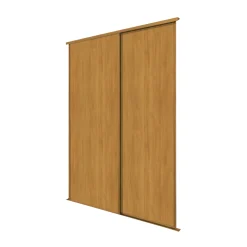 Spacepro Classic 2-Door Sliding Wardrobe Door Kit Oak Frame Oak Panel 1185 X 2260mm