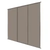 Spacepro Classic 3-Door Sliding Wardrobe Door Kit Stone Grey Frame Stone Grey Panel 1760 X 2260mm -ClearAmber shop 582GK P