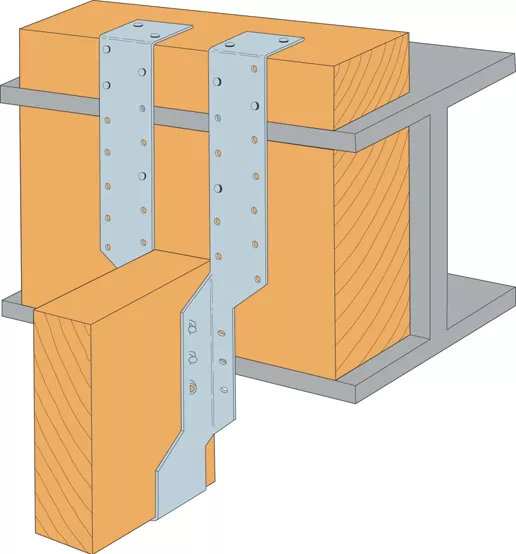 Simpson Strong-Tie Long Leg Timber To Timber Joist Hangers 75 X 463mm 10 Pack 7 Simpson Strong-Tie Long Leg Timber To Timber Joist Hangers 75 X 463mm 10 Pack - Image 5