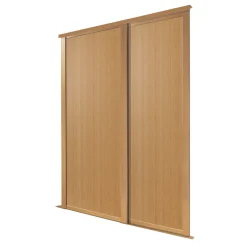 Spacepro Shaker 2-Door Panel Sliding Wardrobe Doors Oak Frame Oak Panel 1145 X 2260mm