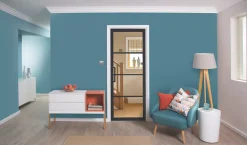 Jeld-Wen 4-Clear Light Painted Black Wooden 4-Panel Shaker Internal Door 1981 X 686mm