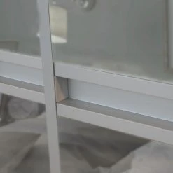 Spacepro Minimalist 4-Door Sliding Wardrobe Door Kit Silver Frame Mirror Panel 2416 X 2260mm 7 Spacepro Minimalist 4-Door Sliding Wardrobe Door Kit Silver Frame Mirror Panel 2416 X 2260mm -ClearAmber shop 624GP A2