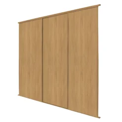 Spacepro Classic 3-Door Sliding Wardrobe Door Kit Oak Frame Oak Panel 1760 X 2260mm