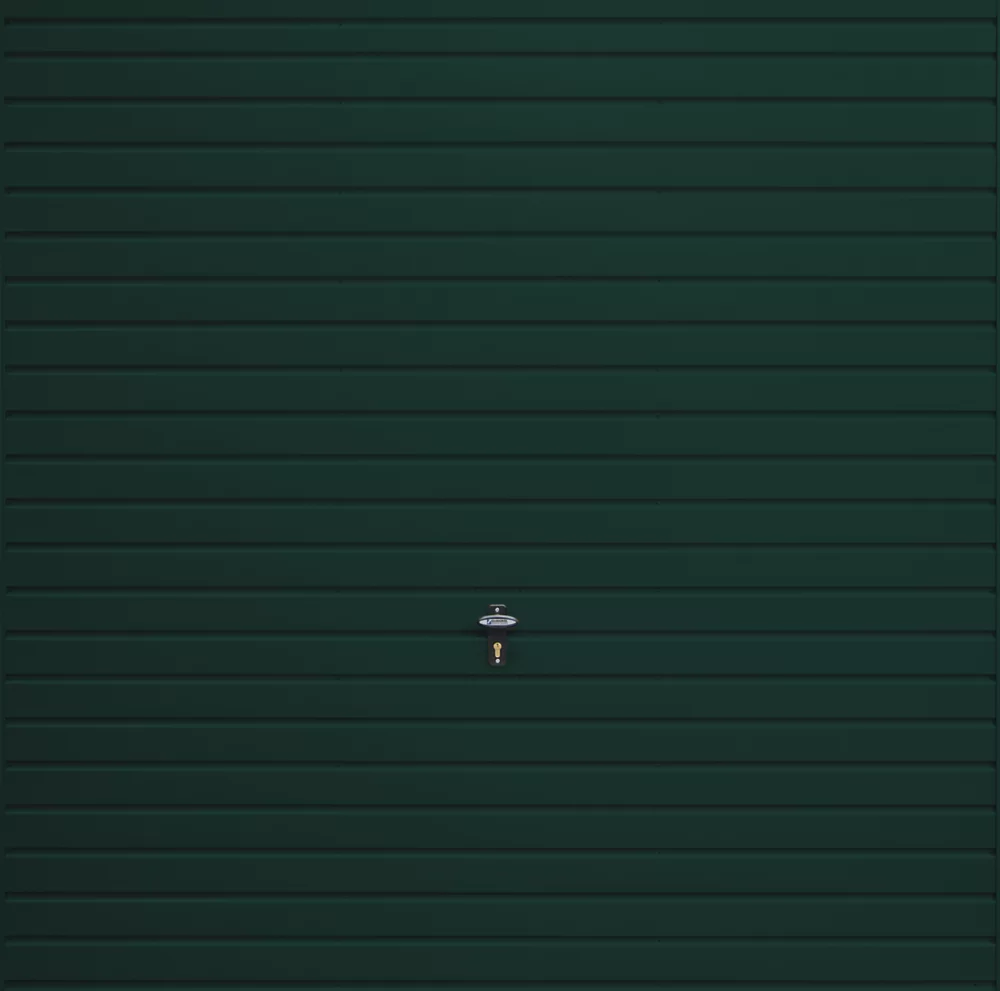 Gliderol Horizontal 7' X 6' 6" Non-Insulated Frameless Steel Up & Over Garage Door Moss Green 3 Gliderol Horizontal 7' X 6' 6" Non-Insulated Frameless Steel Up & Over Garage Door Moss Green