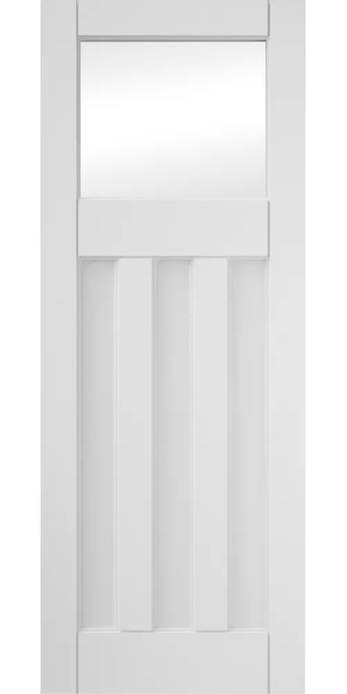 Jeld-Wen Deco 3-Clear Light Primed White Wooden 3-Panel Internal Door 1981 X 838mm 4 Jeld-Wen Deco 3-Clear Light Primed White Wooden 3-Panel Internal Door 1981 X 838mm - Image 2