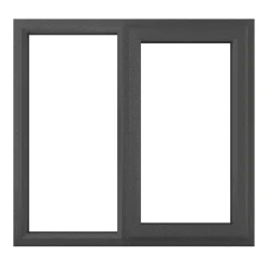 Crystal Right-Hand Opening Double-Glazed Casement Anthracite Grey UPVC Window 1190 X 1040mm