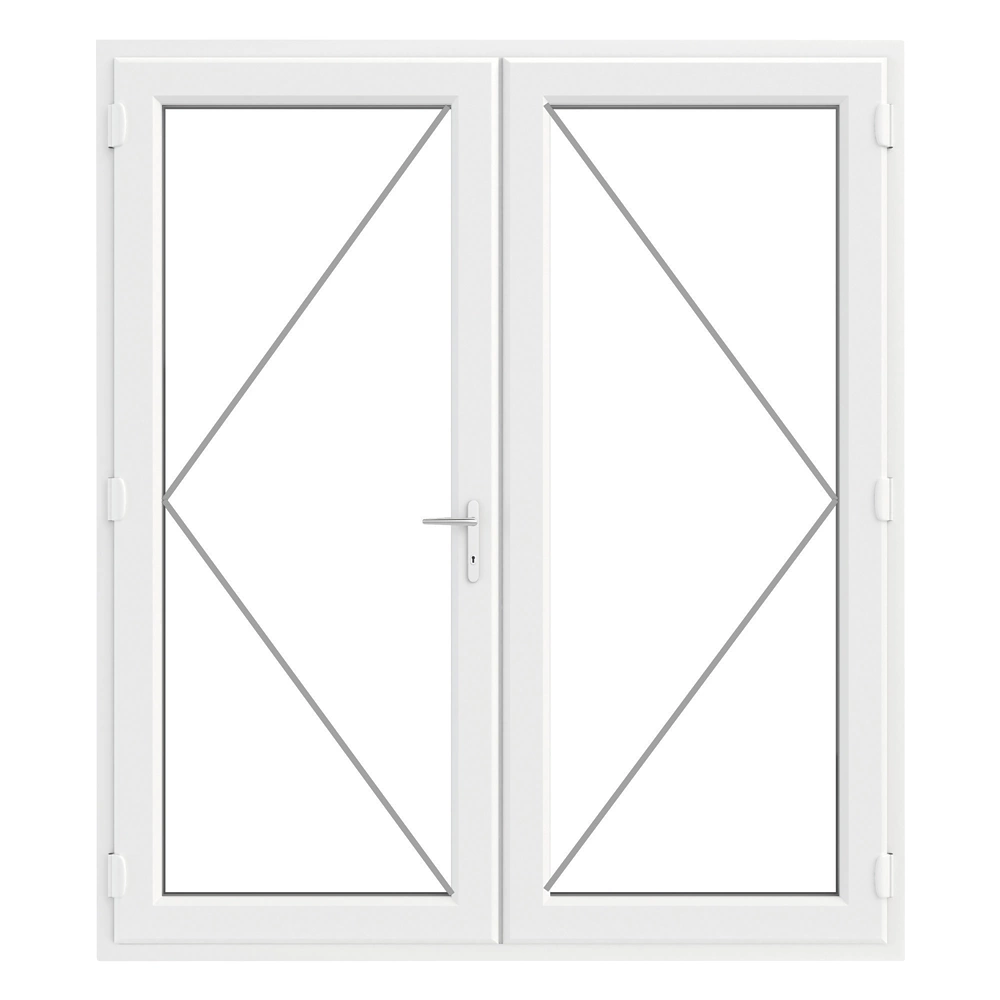 Crystal White UPVC French Door Set 2055 X 1790mm 4 Crystal White UPVC French Door Set 2055 X 1790mm - Image 2