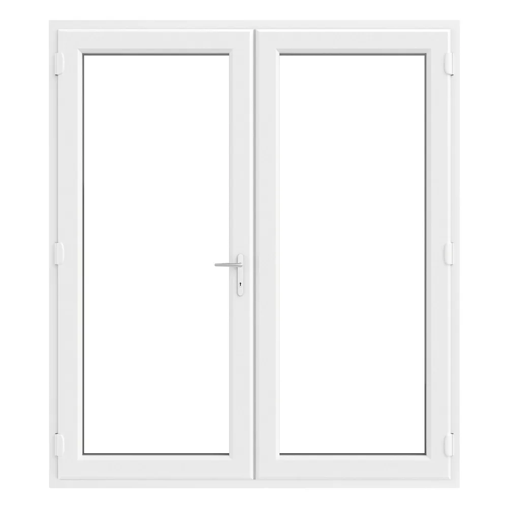 Crystal White UPVC French Door Set 2055 X 1790mm 3 Crystal White UPVC French Door Set 2055 X 1790mm