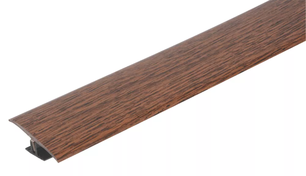 Vitrex Dark Hickory Variable Height Wood & Laminate Floor Threshold 0.9m 3 Vitrex Dark Hickory Variable Height Wood & Laminate Floor Threshold 0.9m