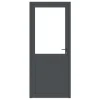 Crystal 1-Panel 1-Light Left-Hand Opening Anthracite Grey Aluminium Back Door 2090 X 920mm