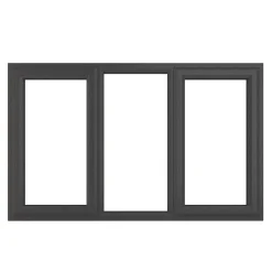 Crystal Left & Right-Hand Opening Double-Glazed Casement Anthracite Grey UPVC Window 1770 X 1190mm