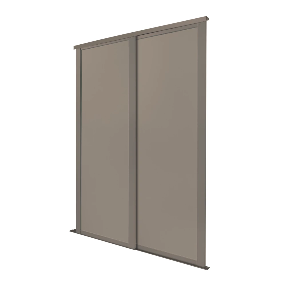 Spacepro Shaker 2-Door Sliding Wardrobe Door Kit Stone Grey Frame Stone Grey Panel 1145 X 2260mm 3 Spacepro Shaker 2-Door Sliding Wardrobe Door Kit Stone Grey Frame Stone Grey Panel 1145 X 2260mm